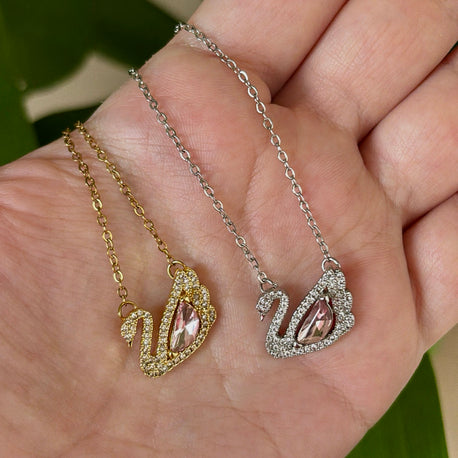 Silver|Gold Swan Kolye