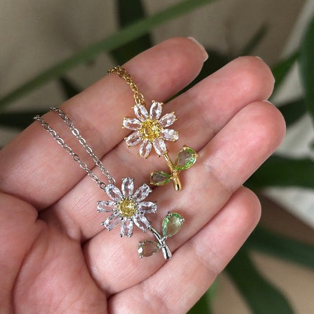 Silver|Gold Daisy Kolye